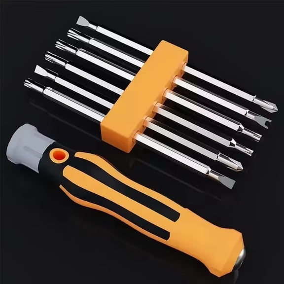 12 in 1 Precision Screwdriver Set, Magnetic Bit Repair Tool Kit with Flat and Phillips Heads for Home and Electronics Use