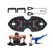 12 in 1 Push Up Rack Board System Fitness Workout Train Gym Exercise with 2 Resistance Bands