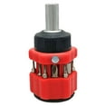 thumbnail image 1 of 12-in-1 Ratcheting Compact Multi-Bit Short Stubby Screwdriver Set, Red, 1 of 4