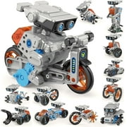 12-in-1 STEM Robot Kit Toys for Kids 8-12, DIY Building Educational STEM Science Kits for Boy Birthday Gifts