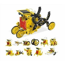 12-in-1 Solar Powered Transform Robot Set STEM Kids Educational Learning Engineering Building Toy Creative Unique Transformation Energy Science Experiment DIY Kit Boy Girl Age 8  PBM01