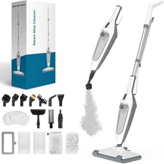 12 in 1 Steam Mop and Handheld Cleaner for Hardwood, Tile, Laminate, Windows, and Clothes with Attachments