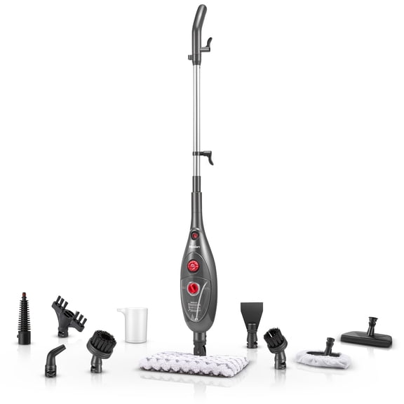 12-in-1 Steam Mop for Hardwood & Tile - 230°F High-Temp (99% Sanitization), 15s Heat-Up, 19ft Cord & Washable Cleaning Pad