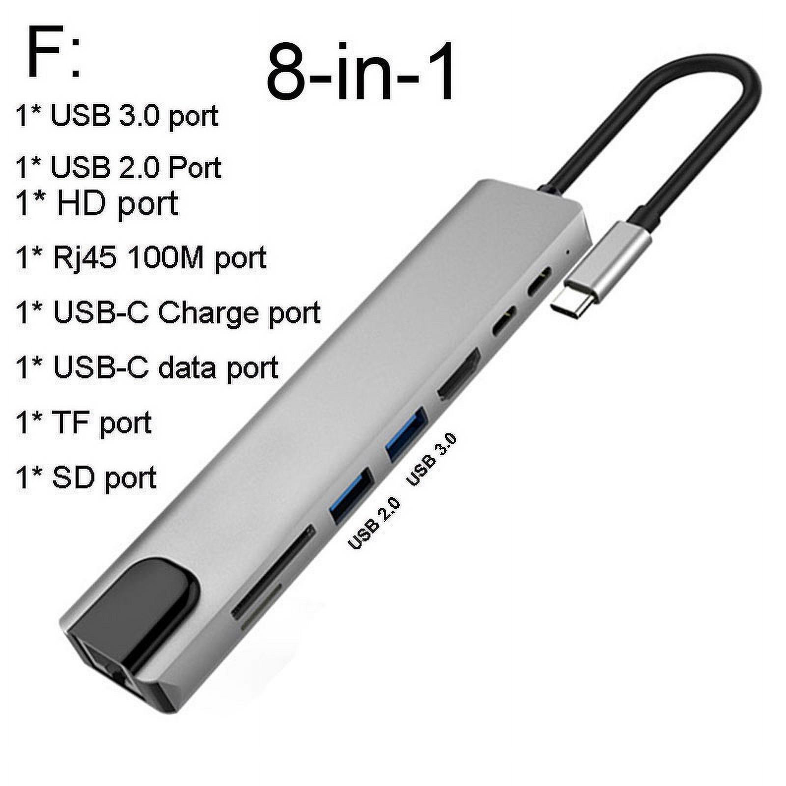 12 in 1 USB Type C Hub Type C To 2 HDMI compatible 4K VGA Adapter RJ45