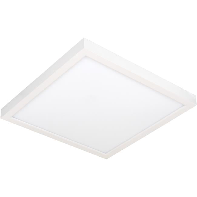 12 in. 22W 3CCT 90CRI Luke Square Alum Slim Trim LED Flush Mount Ceiling Light, White