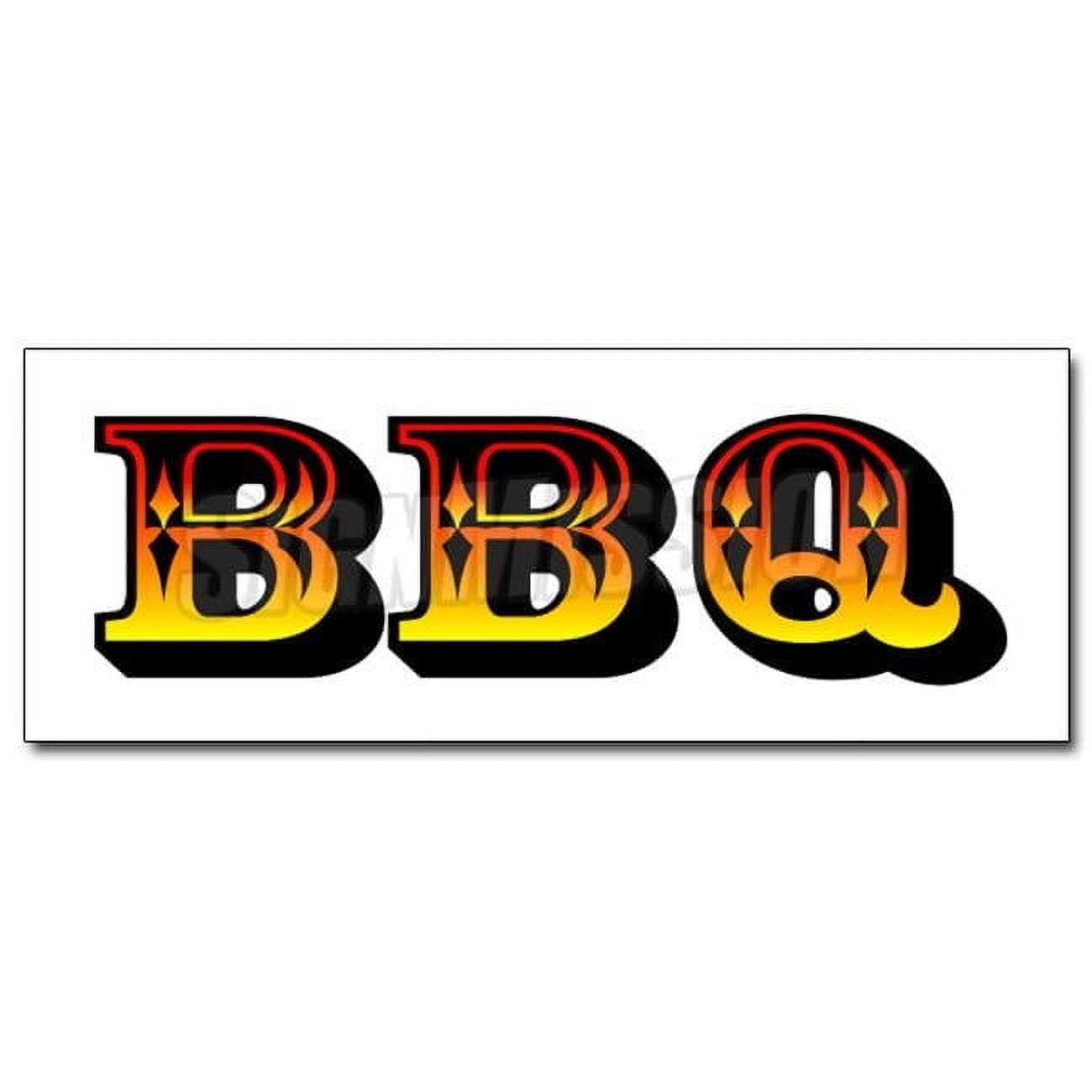 12 in. BBQ Decal Sticker - Barbque BBQ Smoker - Walmart.com