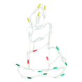 thumbnail image 1 of 12 in. Battery Operated LED Lighted Candle Christmas Window Silhouette with Timer, 1 of 1