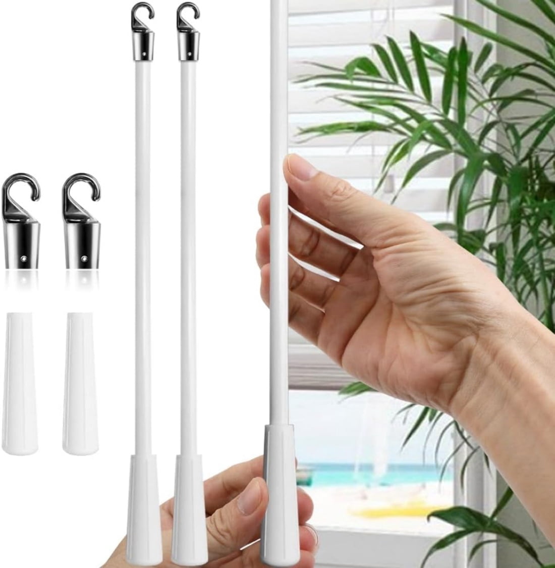 12 in Blind Wand,2 Pcs Detachable Blind Rods Replacement with Hook ...