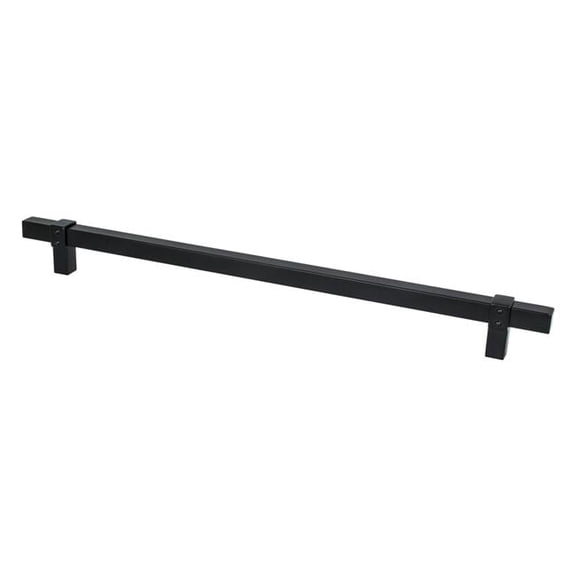 12 in. Center to Center Rivet Rebel Cabinet Pull, Matte Black