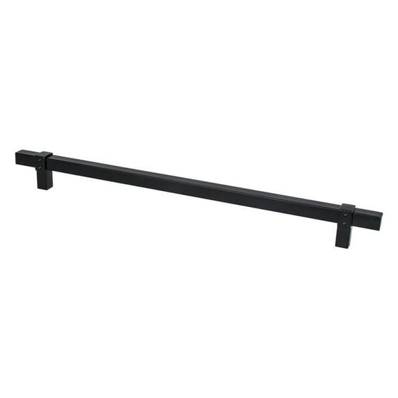 12 in. Center to Center Rivet Rebel Cabinet Pull, Matte Black