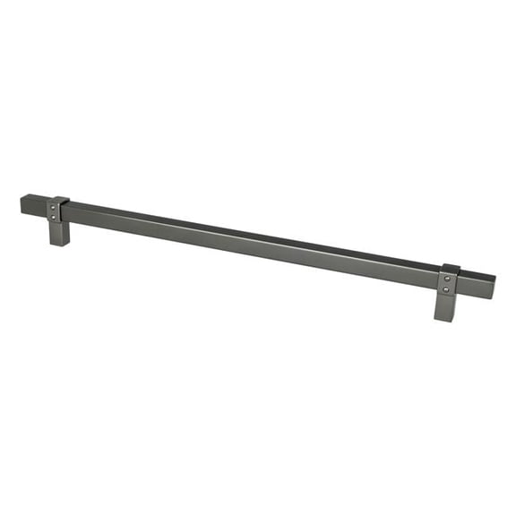 12 in. Center to Center Rivet Rebel Cabinet Pull, Slate