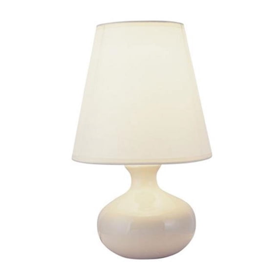 12 in. Ceramic Table Lamp - Ivory with Empire Lamp Shade