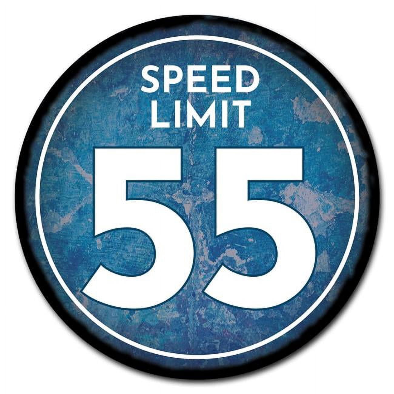 12 in. Circular Rigid Plastic Sign - Speed Limit 55 - Walmart.com