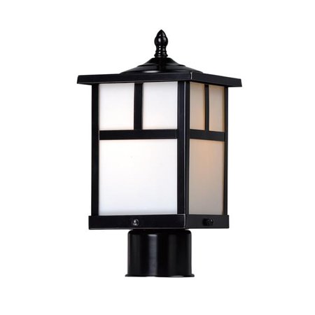 12 in. Coldwater 1-Light Outdoor Pole & Post Lantern, Black