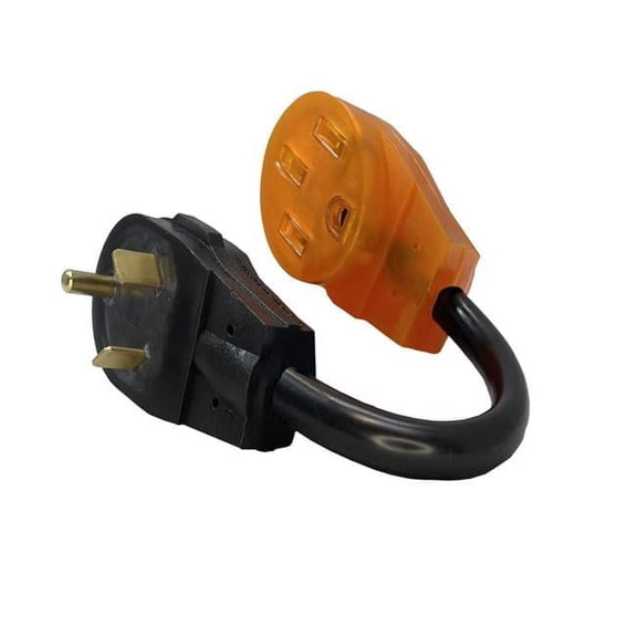 12 in. Color Connect 3.33 125 V Generator Power Cord Adapter