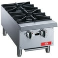 thumbnail image 1 of 12 in. Commercial 2-Burner Hot Plate Natural Gas w/ Liquid Propane Kit, NSF Certified, 1 of 8