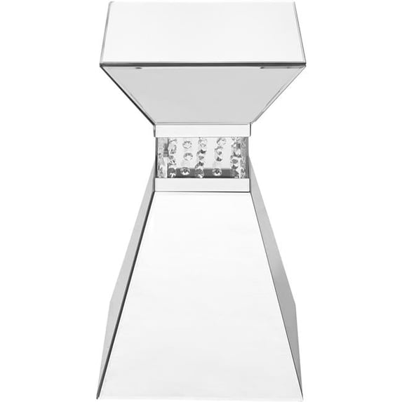 12 in. Crystal End Table, Clear