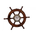 thumbnail image 1 of 12 in. Deluxe Class Wood & Antique Brass Ship Steering Wheel Clock, 1 of 1