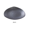 thumbnail image 1 of 12 in. Diamond Black Collection Triangle Plate, Matte Glaze - Pack of 12, 1 of 1