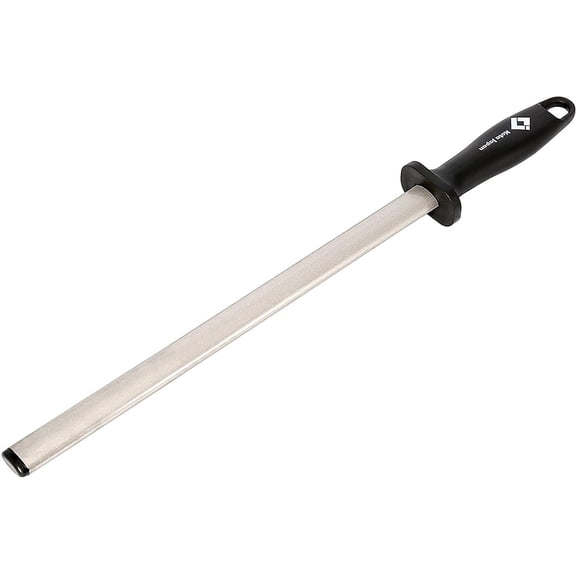 12 in. Diamond Carbon Steel Professional Knife Sharpener Rod | Kitchen, Home or Hunting Master Chef, Hunter Gourmet Blade Sharpening Stick