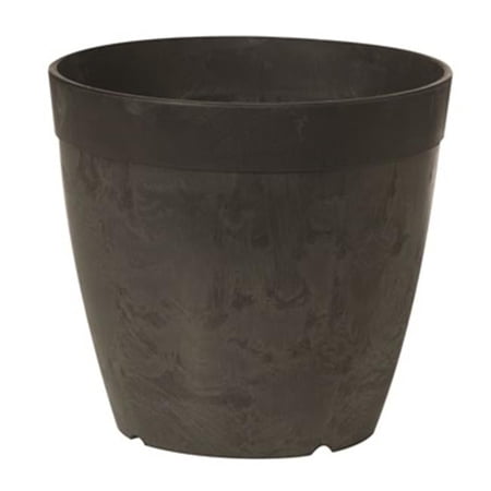 12 in. Dolce Round Planter - Black
