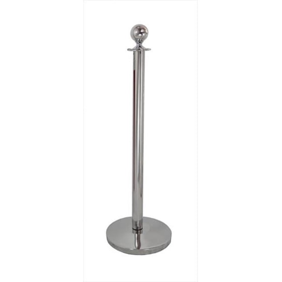 12 in. Domed Base Crown Mirror Stainless Steel Post with Crown Post Ring