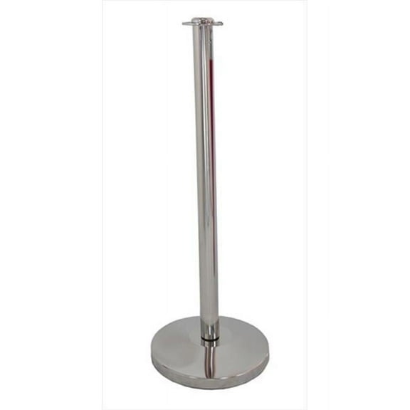 12 in. Domed Base Economy Mirror Stainless Steel Post with Flat Post Ring