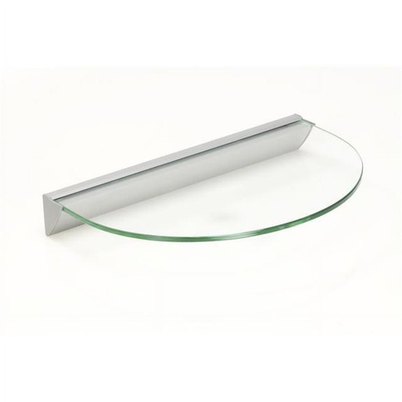 12 in. Essentials Half Round Clear Glass Shelf Kit