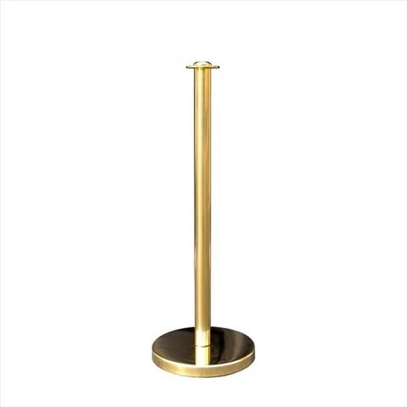 12 in. Flat Base Economy Gold Stainless Steel Post with Flat Post Ring