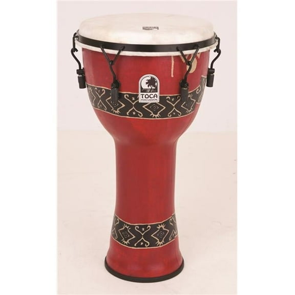 12 in. Freestyle Mechanically Tuned Djembe, Bali Red
