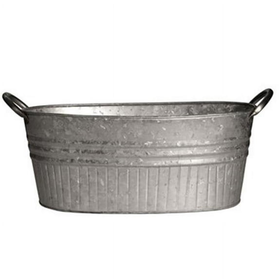 12 in. Galvanized Tub Planter