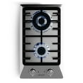 thumbnail image 1 of 12 in. Gas Cooktop in Stainless Steel with 2 Burners, Gas Regulator and LP Kit, 1 of 10