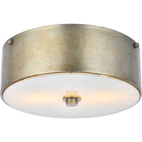 12 in. Hazen 2 Light Vintage Silver Flush Mount