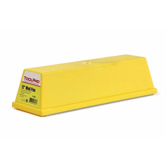 12 in. Heavy Duty Textured Yellow Plastic Mud Pan
