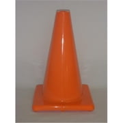 12 in. Height Vinyl Cones Square Base, Orange