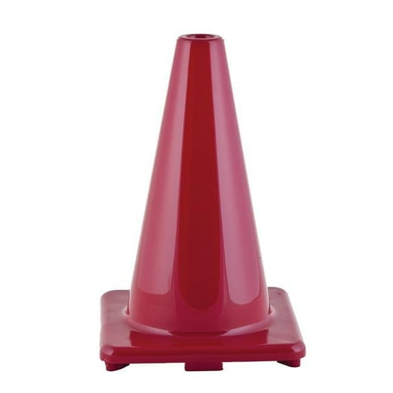 12 in. Hi Visibility Flexible Vinyl Cone - Red