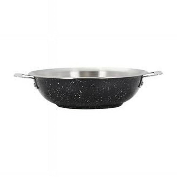 12 in. Hotstone Galaxy Cucina Chefs Pan with Lid & 2 Side Handles - Induction Bottom