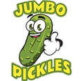 thumbnail image 1 of 12 in. Jumbo Pickles Concession Decal Sign with Cart Trailer Stand Sticker Equipment, 1 of 1