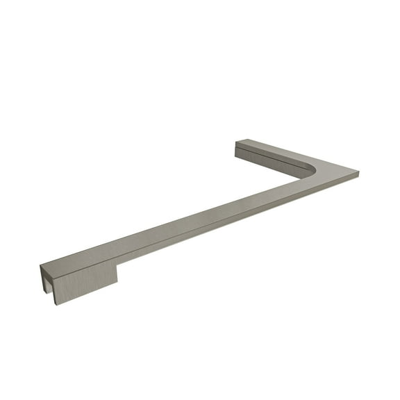 12 in. L-Bar Support Bracket (Right Wall Installation) for 10mm (3/8 in.) Glass Brushed Nickel