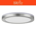 thumbnail image 1 of 12 in. LED Flush Mount Smart CCT and RGB Selectable Brushed Nickel Finish with Night Light Powered by Hubspace, 1 of 1