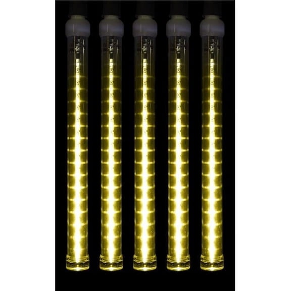 12 in. LED Snowfall Tube Lights - Yellow - Pack of 5