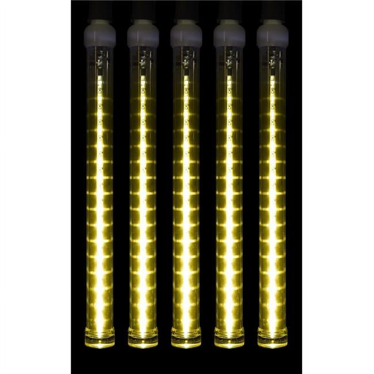 12 in. LED Snowfall Tube Lights Yellow Pack of 5
