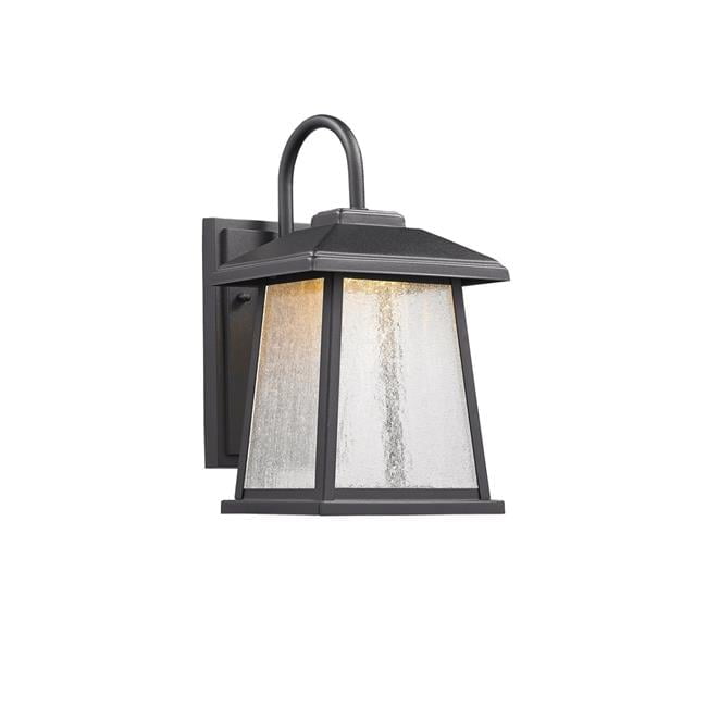 12 in. Lighting Frontier Transitional Led Textured Black Outdoor Wall Sconce - Textured Black
