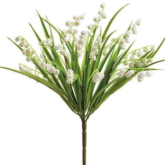 12 in. Lily of The Valley Artificial Flower Bush, White - Pack of 24