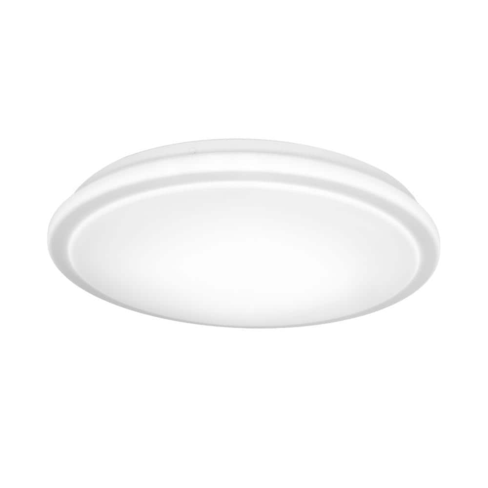 12 in. Low Profile LED Flush Mount Round Closet Light Fixture 1100 ...