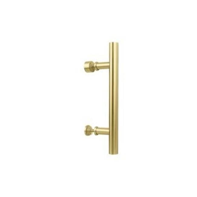 12-Inch Brushed Gold Steel Barn Door Pull Handle