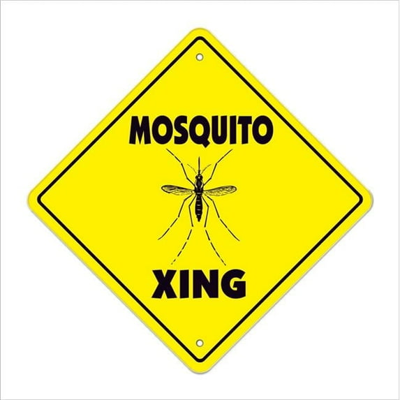 12 in. Mosquito Zone Xing Crossing Sign