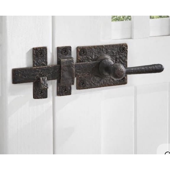 12 in. Natural Bronze Gate Door Lever Drop Bar Latch in Patina Bronze PN 60172