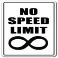 thumbnail image 1 of 12 in. No Speed Limit Sign - Fast Speeding Racing Drag Cars Cycle Motorcycle, 1 of 1