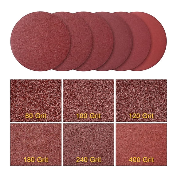 12 in PSA Sanding Disc Adhesive Back 80 100 120 180 240 400 Grit Sandpaper Disk